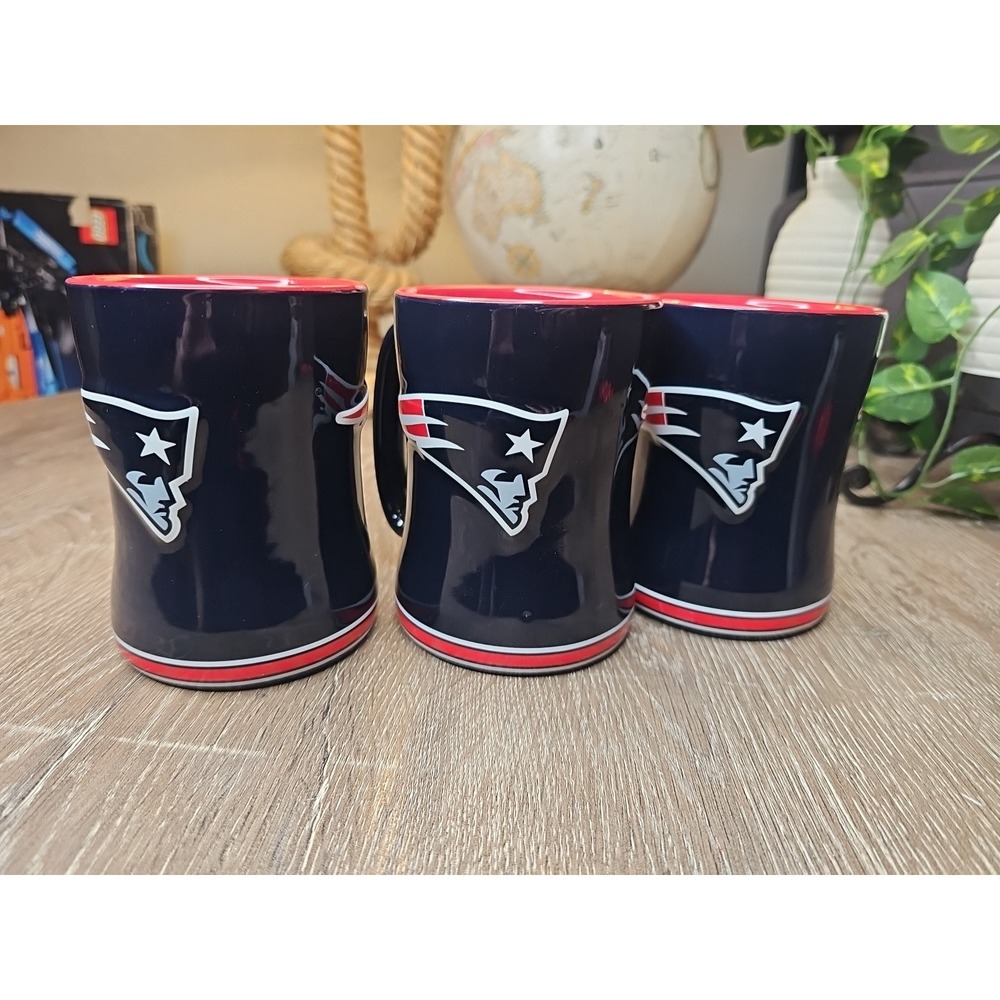 New England Patriots Boelter Brands Ceramic Coffee Mugs-set of 3